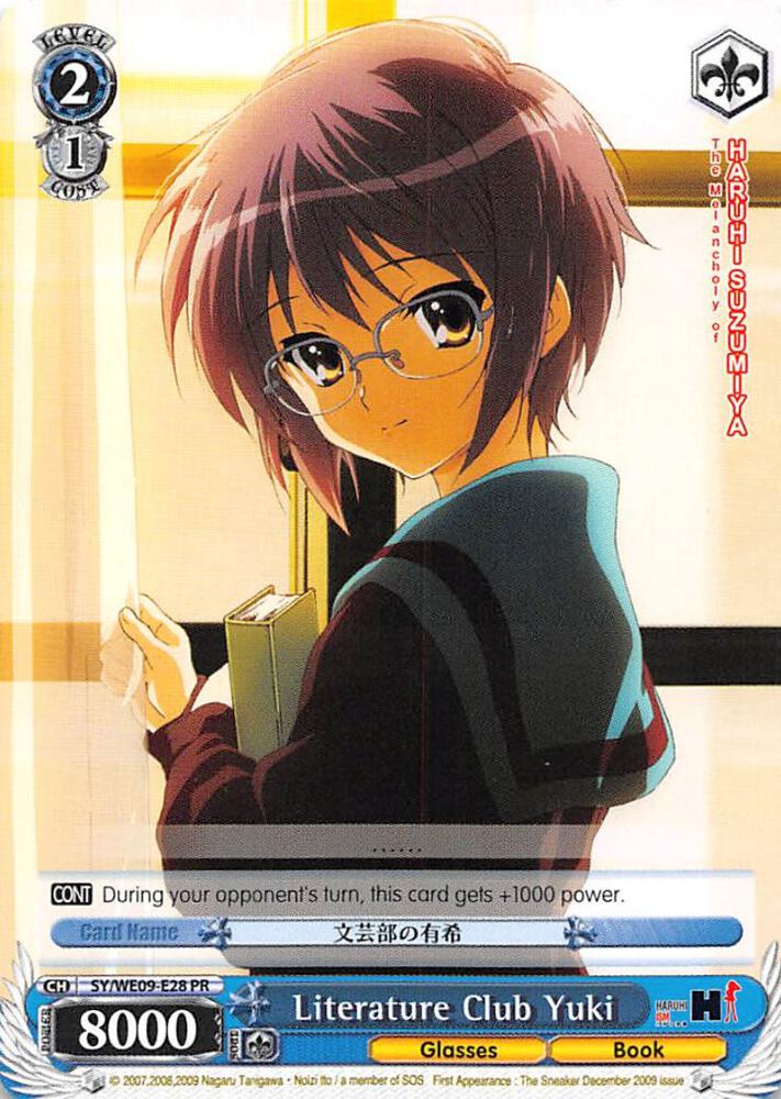 Literature Club Yuki, The Melancholy of Haruhi Suzumiya Extra Booster SY/WE09-E28 PR