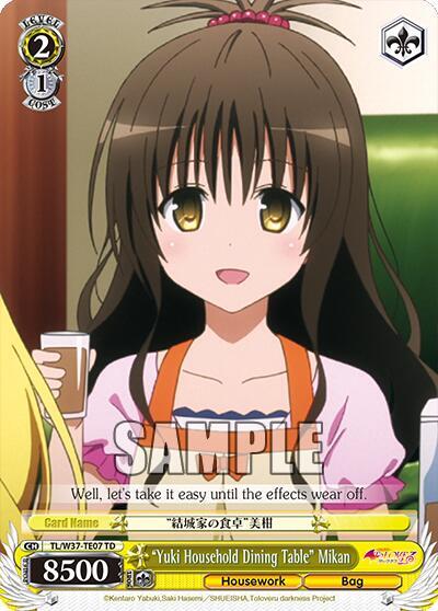 "Yuki Household Dining Table" Mikan, To Loveru Darkness 2nd TL/W37-TE07 TD