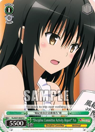 "Discipline Committee Activity Report" Yui, To Loveru Darkness 2nd TL/W37-E047 C