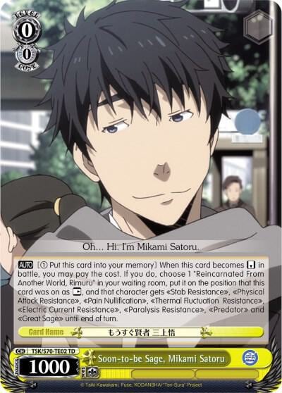 Soon-to-be Sage, Mikami Satoru, That Time I Got Reincarnated as a Slime TSK/S70-TE02 TD