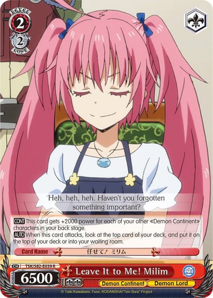 Leave It to Me! Milim, That Time I Got Reincarnated as a Slime Vol.2 TSK/S82-E039 R