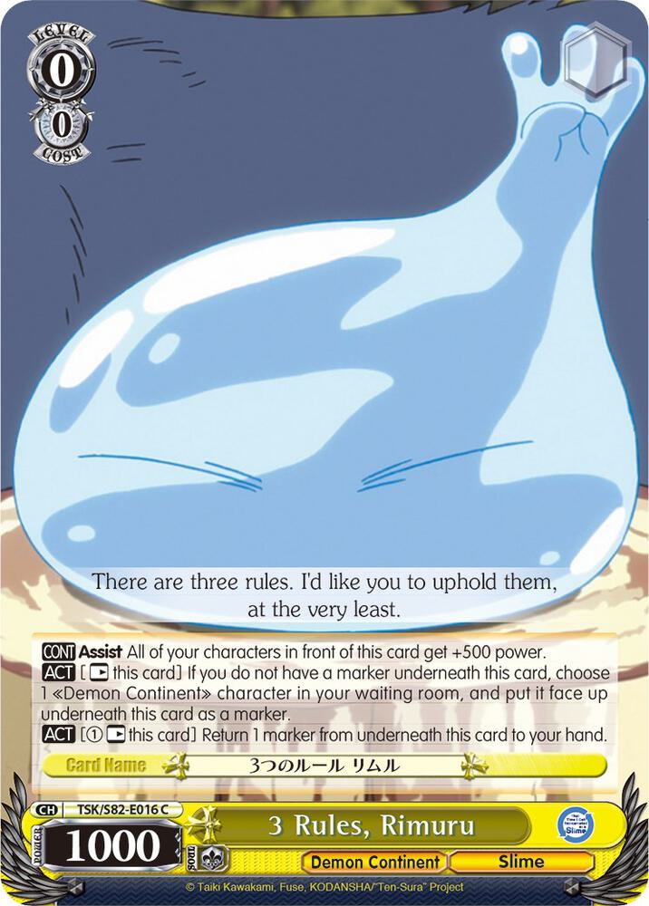 3 Rules, Rimuru, That Time I Got Reincarnated as a Slime Vol.2 TSK/S82-E016 C
