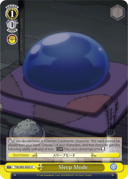 Sleep Mode, That Time I Got Reincarnated as a Slime Vol.2 TSK/S82-E025 U