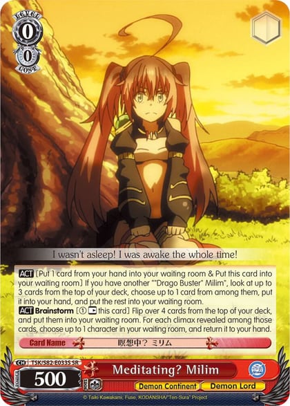 Meditating? Milim (SR), That Time I Got Reincarnated as a Slime Vol.2 TSK/S82-E033S SR