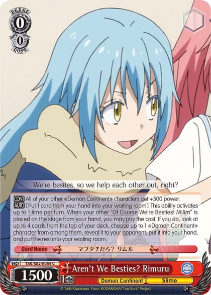 Aren't We Besties? Rimuru, That Time I Got Reincarnated as a Slime Vol.2 TSK/S82-E054 C
