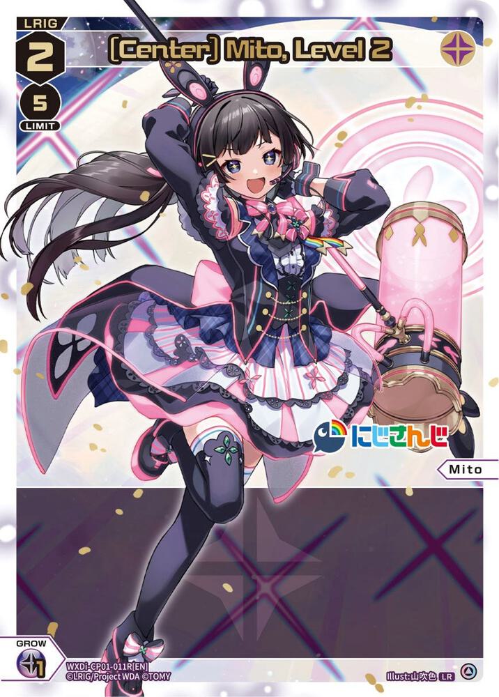 [Center] Mito, Level 2 (LR), Collab Booster: Nijisanji Diva WXDi-CP01-011R[EN]