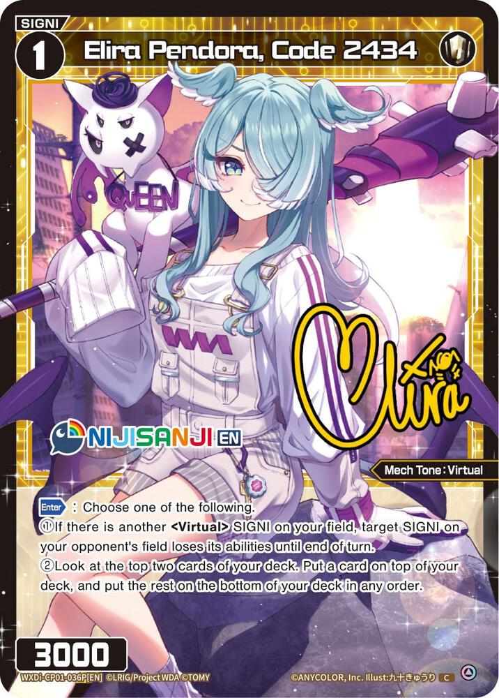 Elira Pendora, Code 2434 (Parallel Foil), Collab Booster: Nijisanji Diva WXDi-CP01-036P[EN]