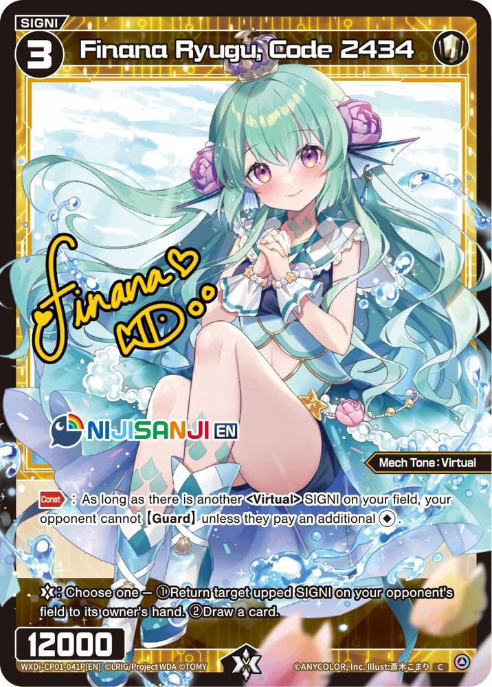 Finana Ryugu, Code 2434 (Parallel Foil), Collab Booster: Nijisanji Diva WXDi-CP01-041P[EN]