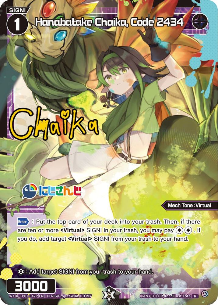 Hanabatake Chaika, Code 2434 (Parallel Foil), Collab Booster: Nijisanji Diva WXDi-CP01-042P[EN]