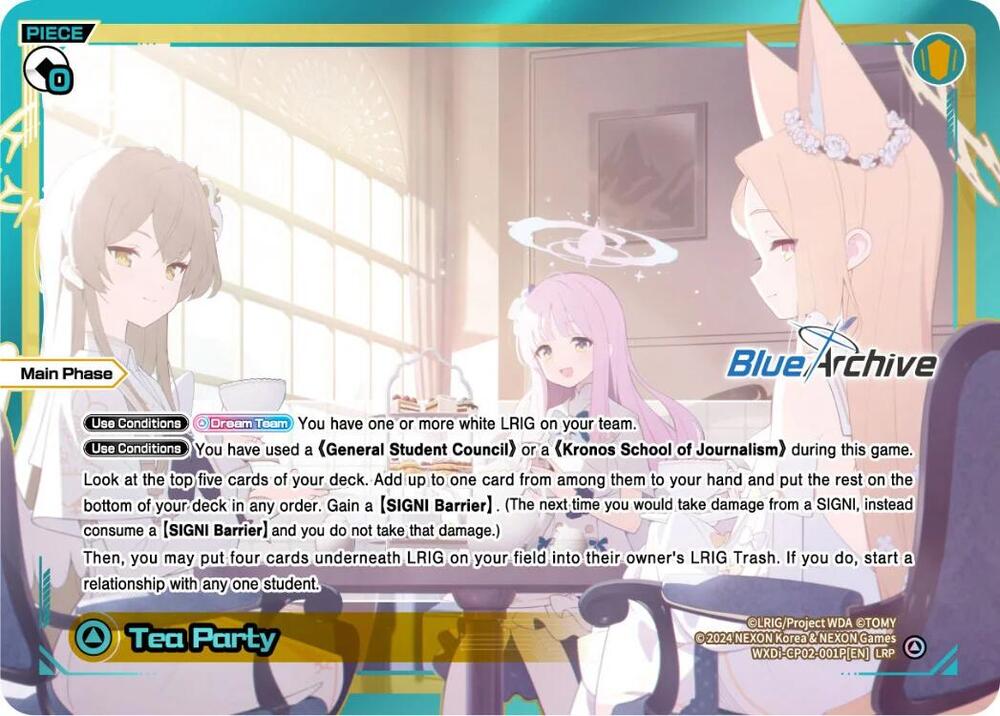 Tea Party (LRP), Blue Archive DIVA WXDi-CP02-001P[EN]