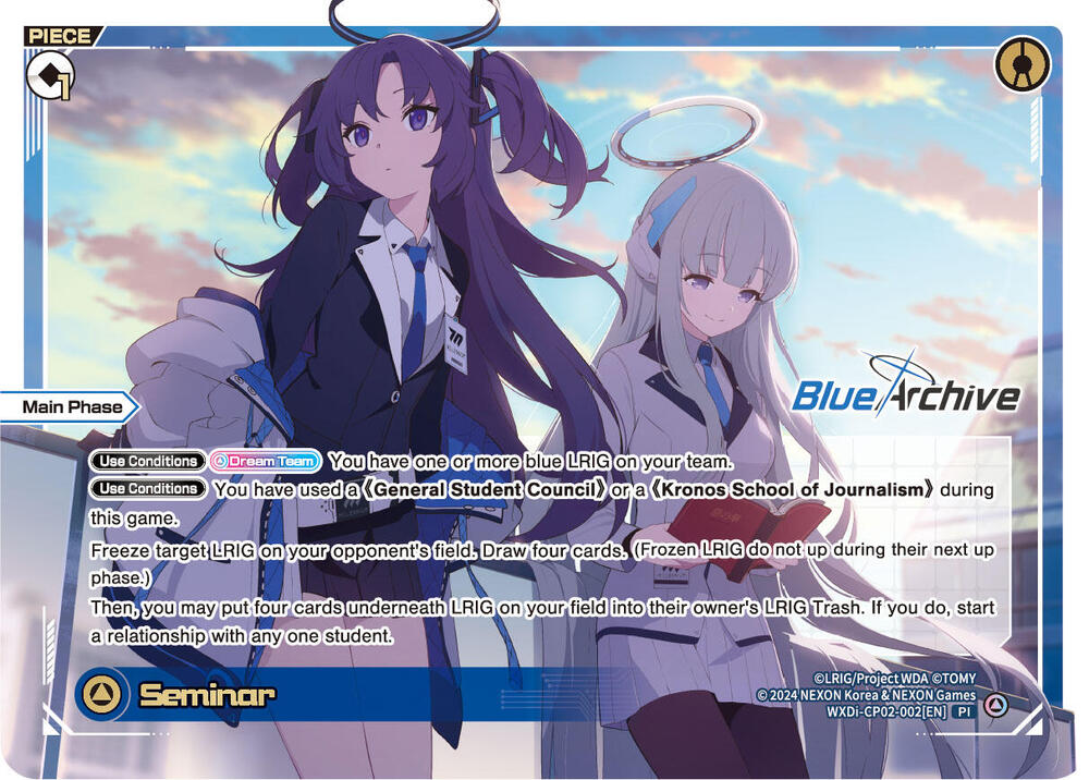 Seminar, Blue Archive DIVA WXDi-CP02-002[EN]