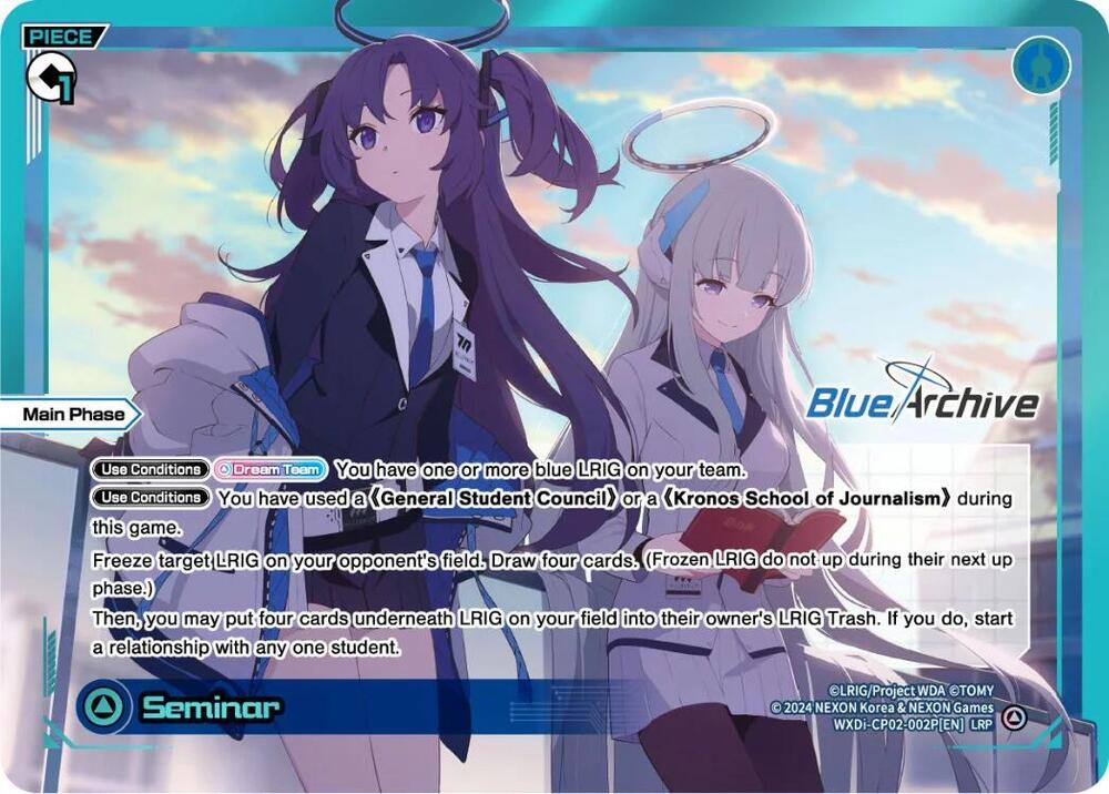 Seminar (LRP), Blue Archive DIVA WXDi-CP02-002P[EN]
