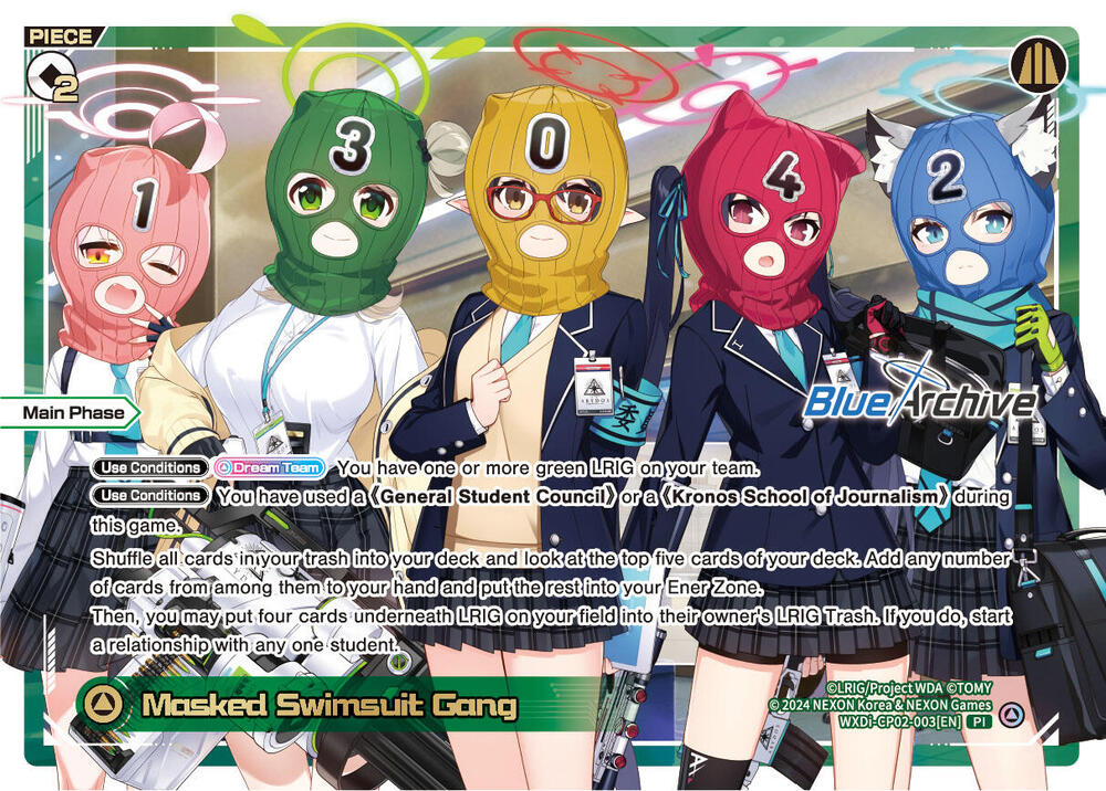 Masked Swimsuit Gang, Blue Archive DIVA WXDi-CP02-003[EN]