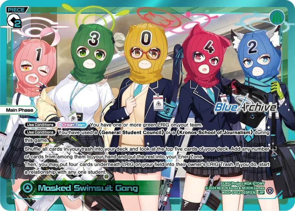 Masked Swimsuit Gang (LRP), Blue Archive DIVA WXDi-CP02-003P[EN]