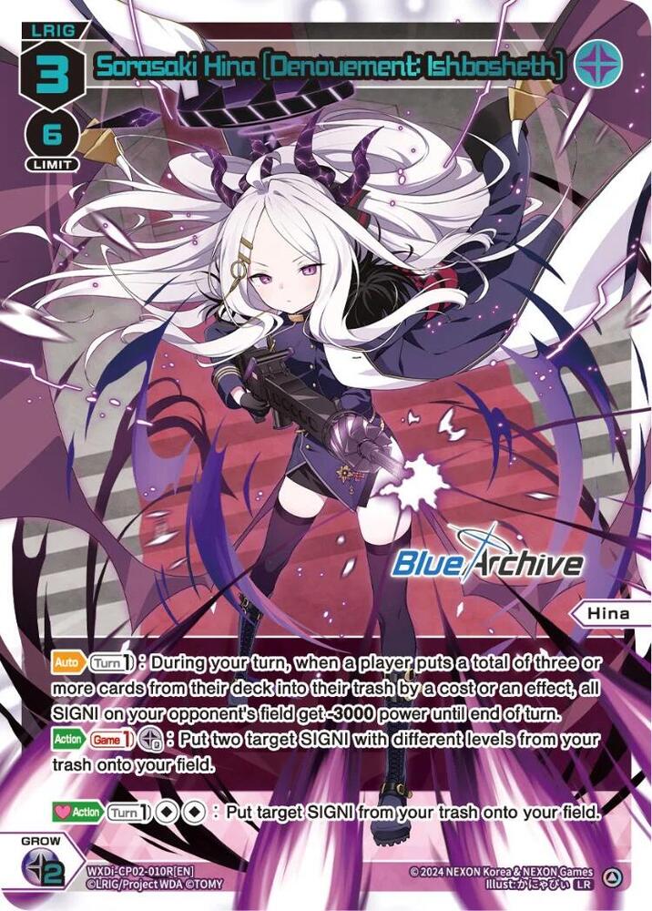 Sorasaki Hina [Denouement: Ishbosheth] (LR), Blue Archive DIVA WXDi-CP02-010R[EN]