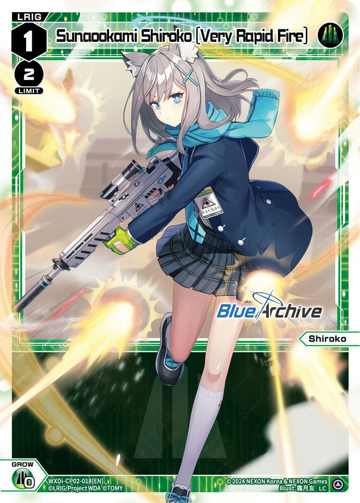 Sunaookami Shiroko [Very Rapid Fire], Blue Archive DIVA WXDi-CP02-018[EN]