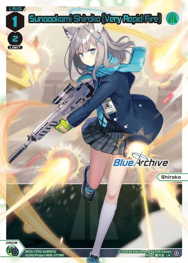 Sunaookami Shiroko [Very Rapid Fire] (LR), Blue Archive DIVA WXDi-CP02-018R[EN]