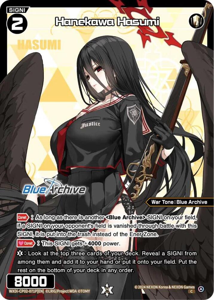 Hanekawa Hasumi (Parallel), Blue Archive DIVA WXDi-CP02-071P[EN]