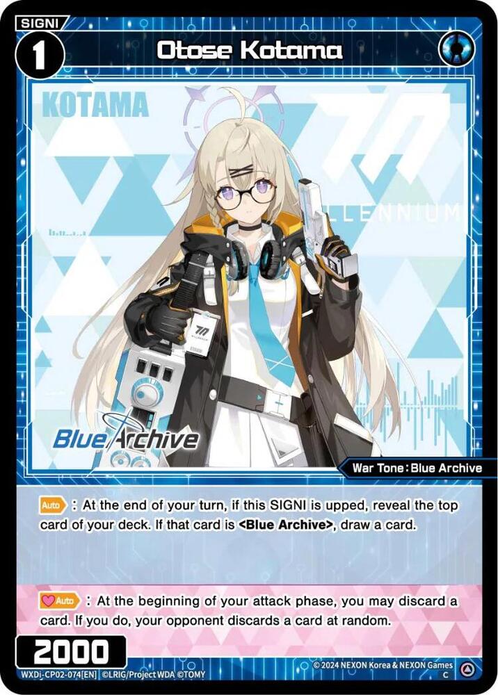 Otose Kotama, Blue Archive DIVA WXDi-CP02-074[EN]