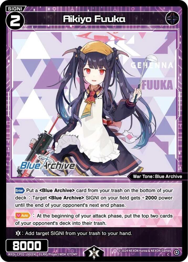 Aikiyo Fuuka, Blue Archive DIVA WXDi-CP02-100[EN]