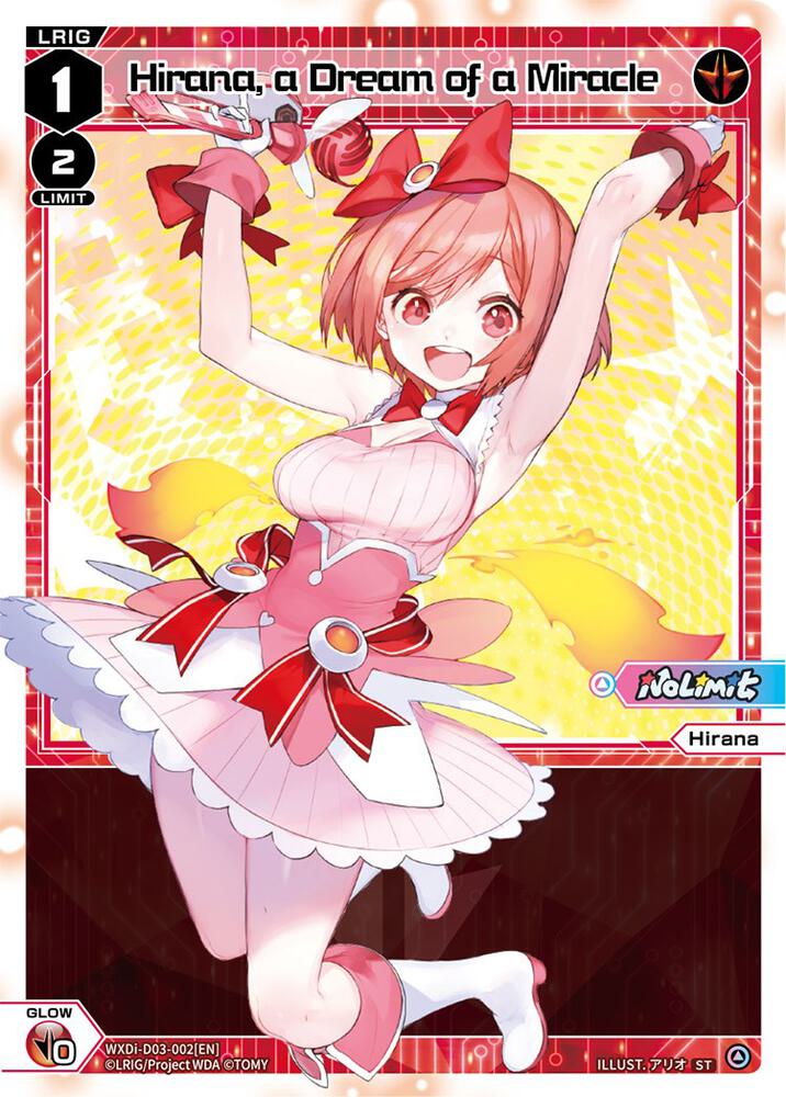 Hirana, a Dream of a Miracle, Diva Debut Deck D03: Rei Hirana Akino WXDi-D03-002[EN]