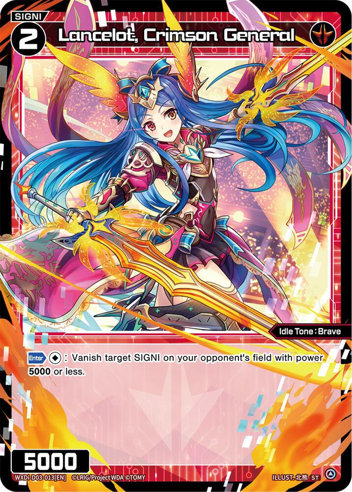 Lancelot, Crimson General, Diva Debut Deck D03: Rei Hirana Akino WXDi-D03-013[EN]
