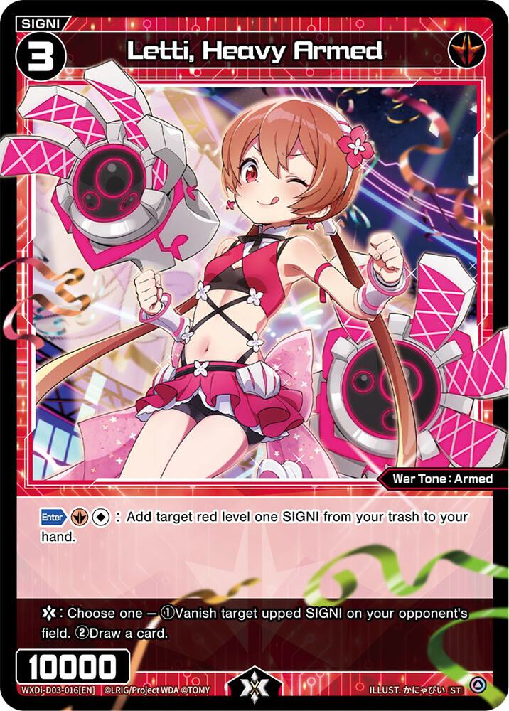 Letti, Heavy Armed, Diva Debut Deck D03: Rei Hirana Akino WXDi-D03-016[EN]