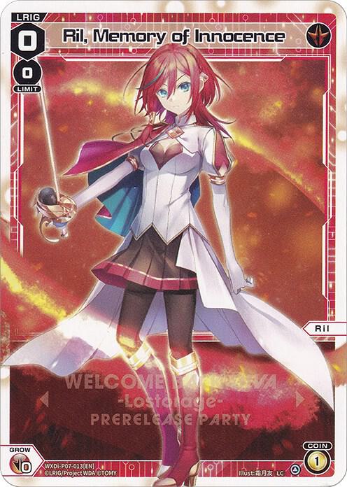 Ril, Memory of Innocence (Prerelease Party), Promo Cards WXDi-P07-013[EN]