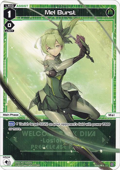 Mel Burst (Prerelease Party), Promo Cards WXDi-P07-028[EN]