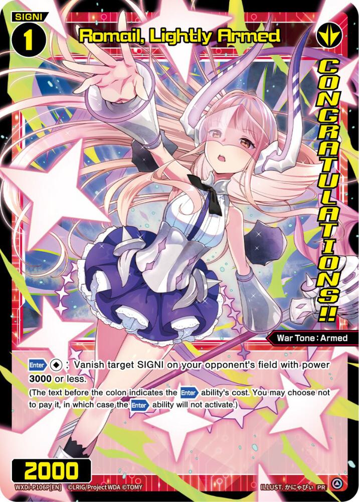 Romail, Lightly Armed (October 2022) (Winner), Promo Cards WXDi-P106P[EN]