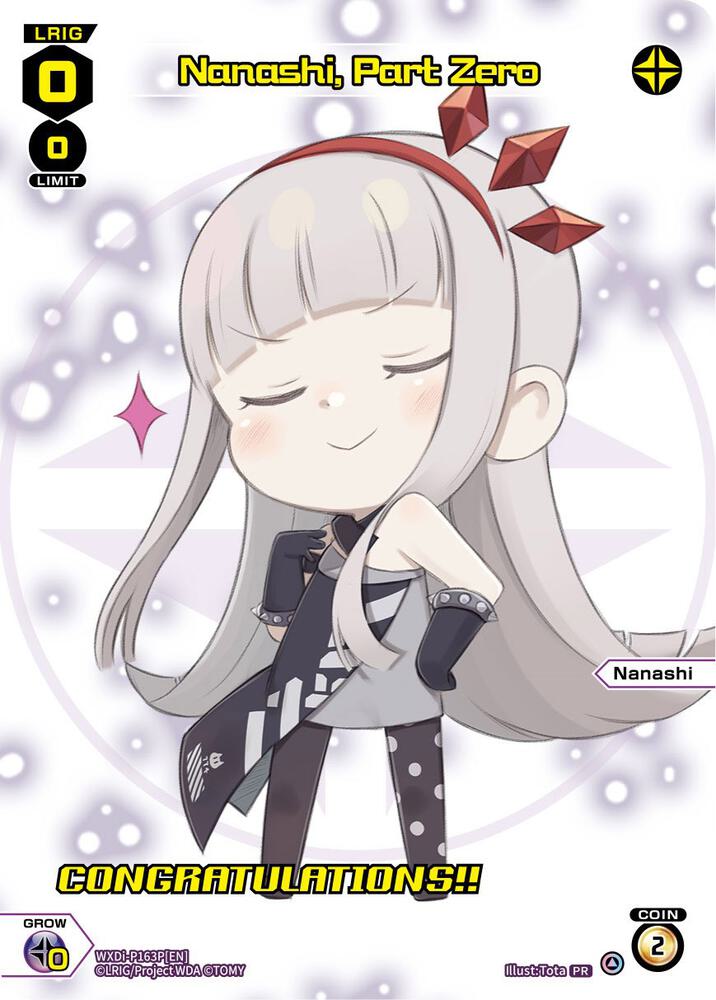 Nanashi, Part Zero (March 2023) (Winner), Promo Cards WXDi-P163P[EN]