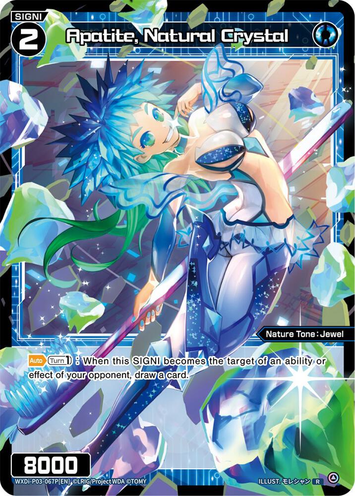 Apatite, Natural Crystal (Parallel Foil), Standup Diva WXDi-P03-067P[EN]