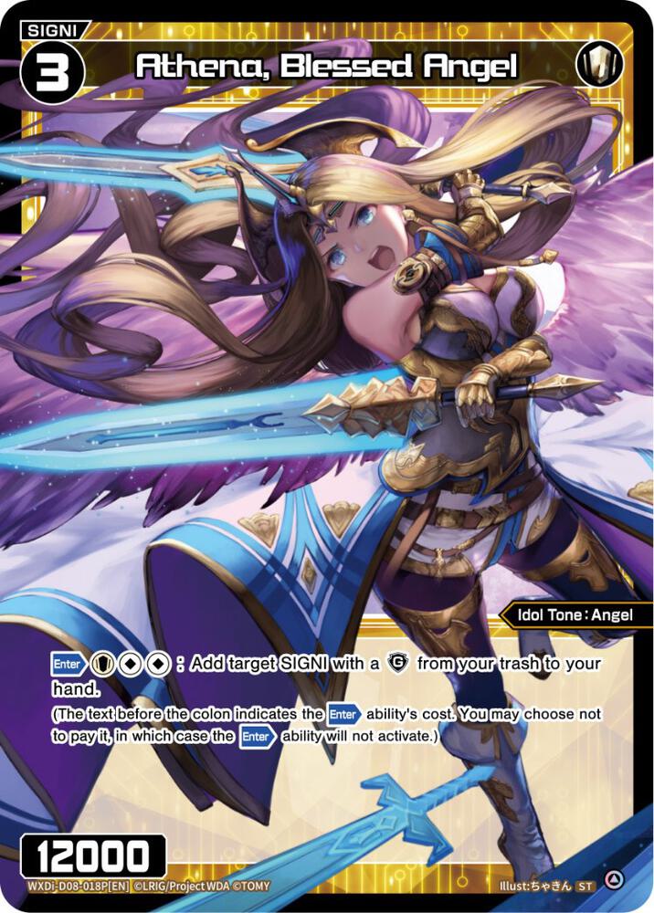 Athena, Blessed Angel (Parallel Foil), Welcome Back Diva -selector- WXDi-D08-018P[EN]
