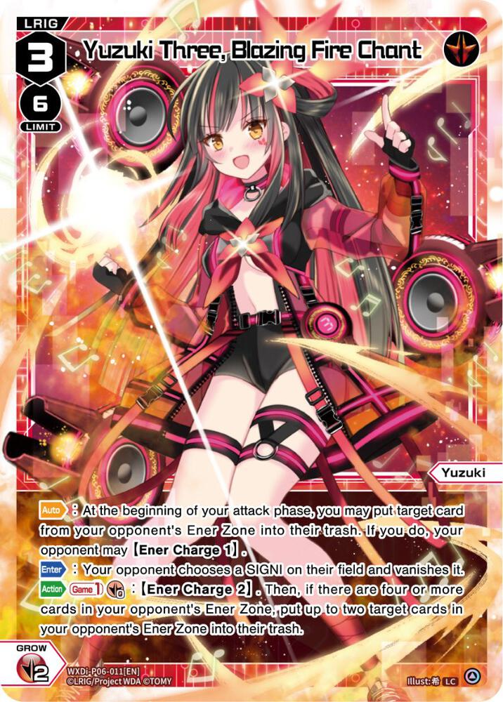 Yuzuki Three, Blazing Fire Chant, Welcome Back Diva -selector- WXDi-P06-011[EN]