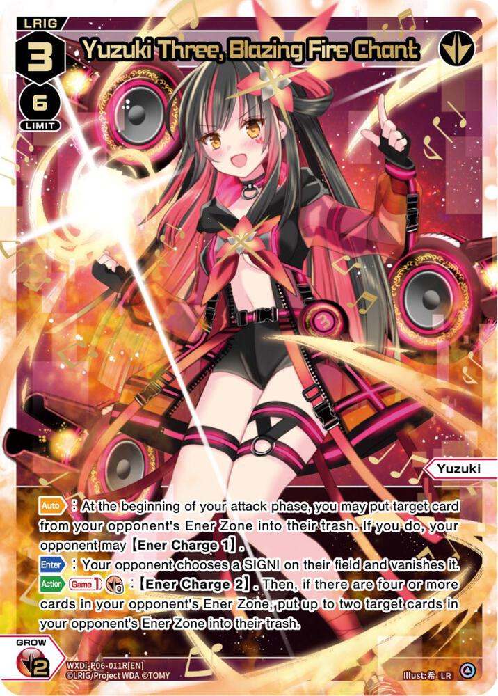 Yuzuki Three, Blazing Fire Chant (LR), Welcome Back Diva -selector- WXDi-P06-011R[EN]