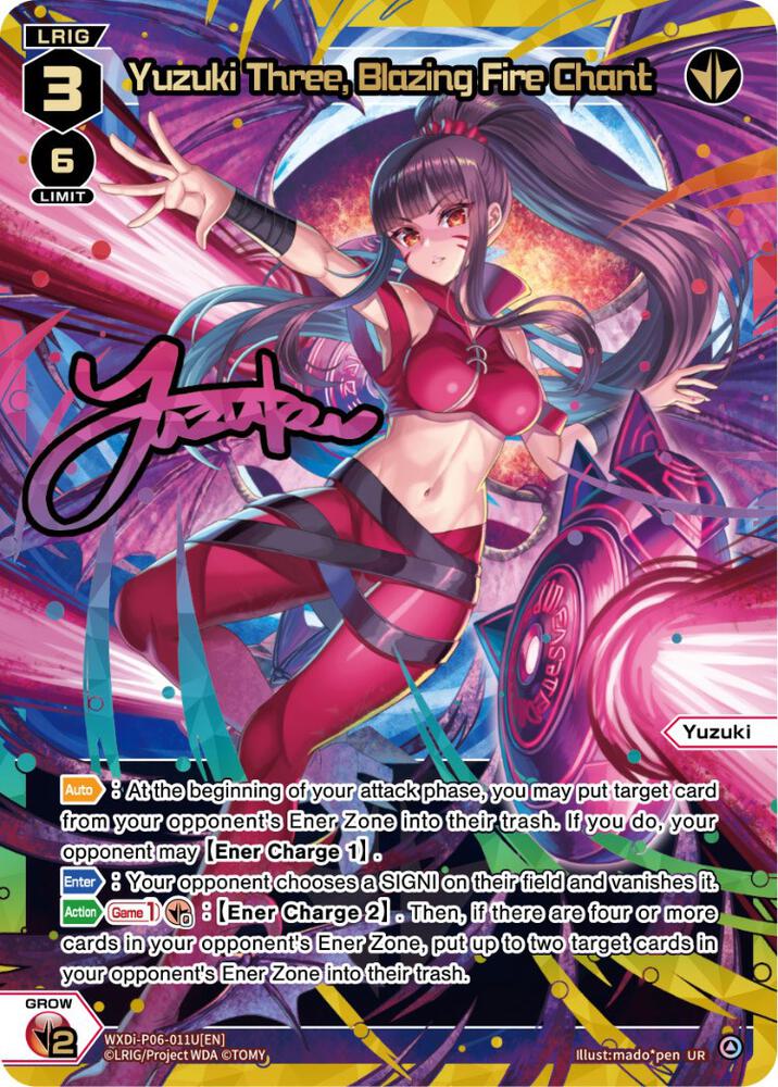 Yuzuki Three, Blazing Fire Chant (UR), Welcome Back Diva -selector- WXDi-P06-011U[EN]