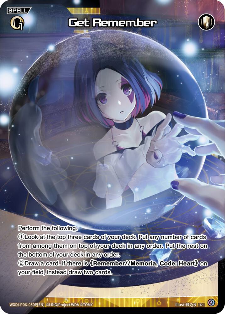 Get Remember (Parallel Foil), Welcome Back Diva -selector- WXDi-P06-050P[EN]