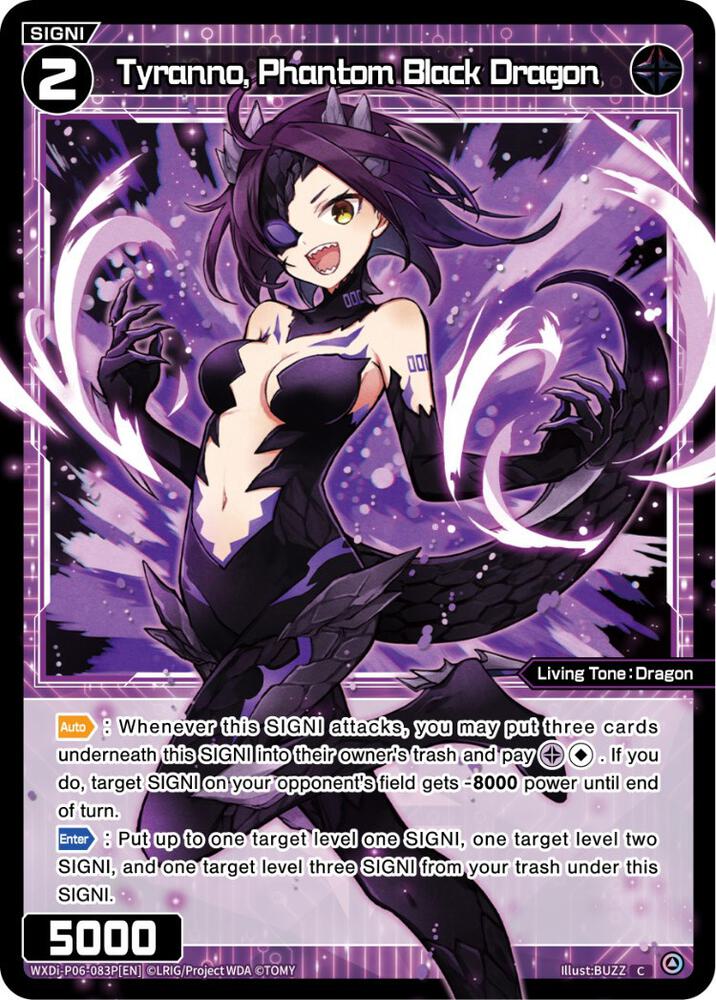 Tyranno, Phantom Black Dragon (Parallel Foil), Welcome Back Diva -selector- WXDi-P06-083P[EN]