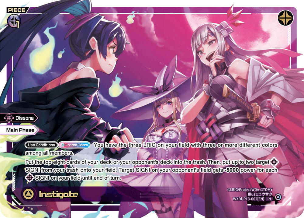Instigate, Concord Diva WXDi-P13-002[EN]
