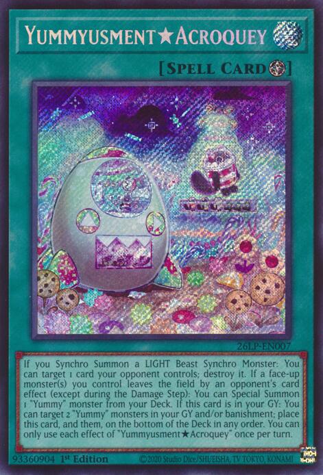 YummyusmentAcroquey (Secret Rare), Limited Pack World Championship 2026 26LP-EN007