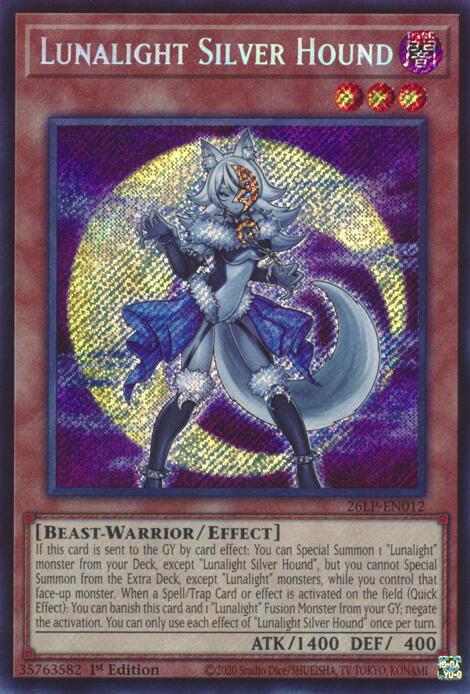 Lunalight Silver Hound (Secret Rare), Limited Pack World Championship 2026 26LP-EN012