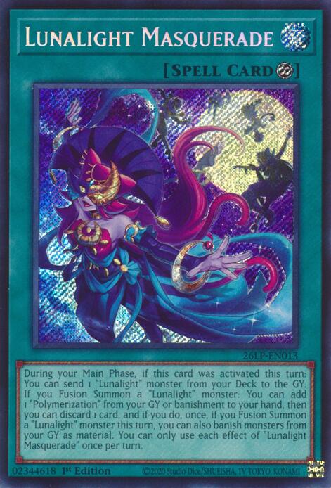 Lunalight Masquerade (Secret Rare), Limited Pack World Championship 2026 26LP-EN013