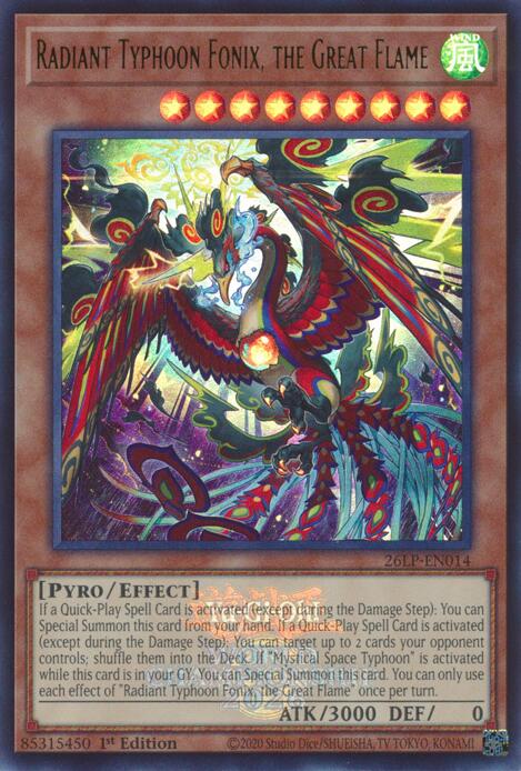 Radiant Typhoon Fonix, the Great Flame (Emblazoned), Limited Pack World Championship 2026 26LP-EN014