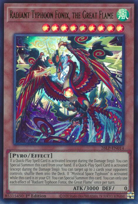 Radiant Typhoon Fonix, the Great Flame, Limited Pack World Championship 2026 26LP-EN014