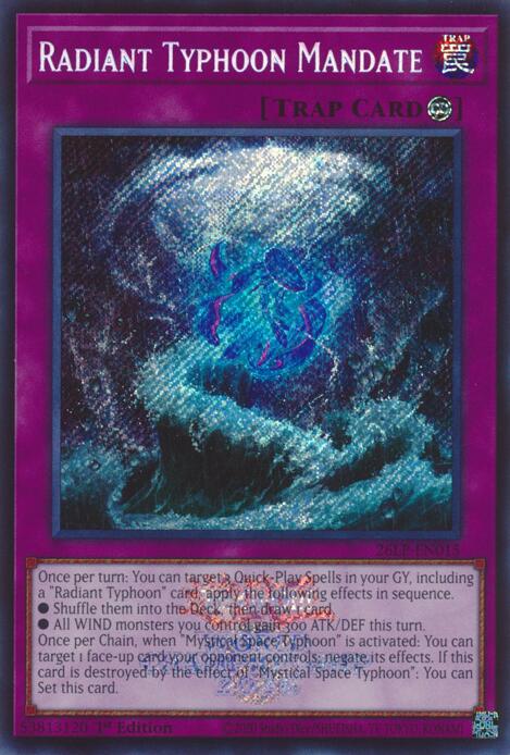 Radiant Typhoon Mandate (Emblazoned Secret Rare), Limited Pack World Championship 2026 26LP-EN015
