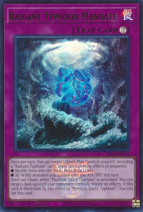 Radiant Typhoon Mandate (Emblazoned), Limited Pack World Championship 2026 26LP-EN015