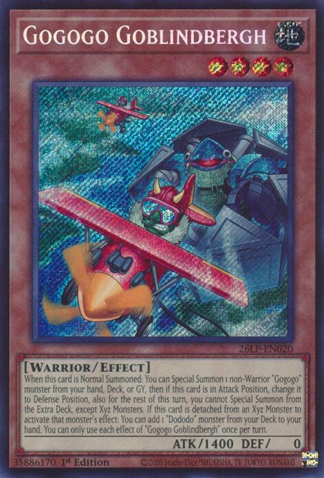 Gogogo Goblindbergh (Secret Rare), Limited Pack World Championship 2026 26LP-EN020