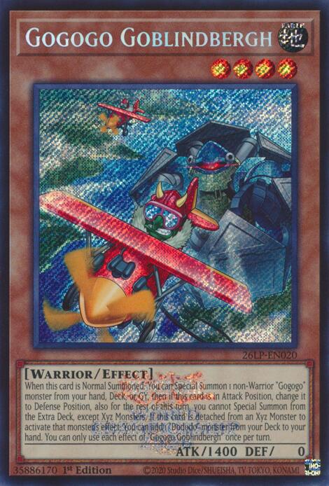 Gogogo Goblindbergh (Emblazoned Secret Rare), Limited Pack World Championship 2026 26LP-EN020
