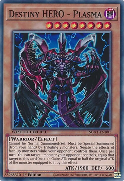 Destiny HERO - Plasma, Speed Duel GX: Duel Academy Box SGX1-ENB01
