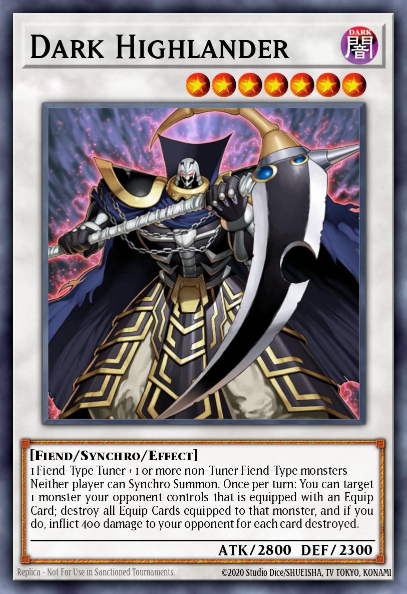 Dark Highlander, Yu-Gi-Oh! 5D's Manga Promotional Cards YF01-EN001